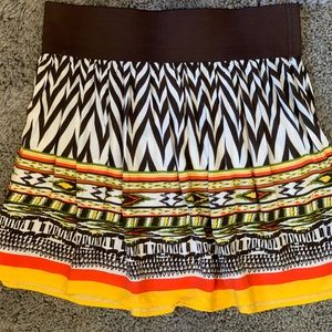 Full High Waisted Printed Skirt
